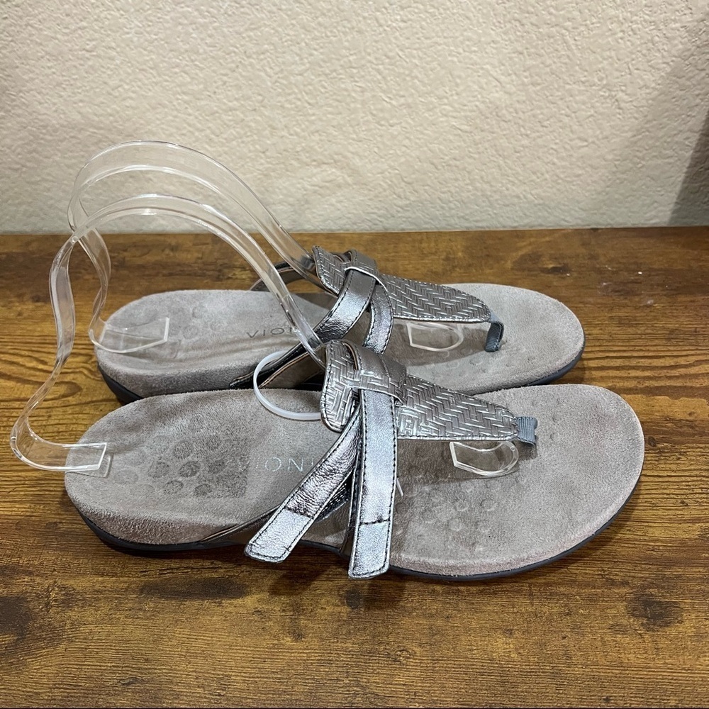 Vionic Women 8.5 Karley VioMotion Insole Toe Post Sandal Supportive Orthotic EUC